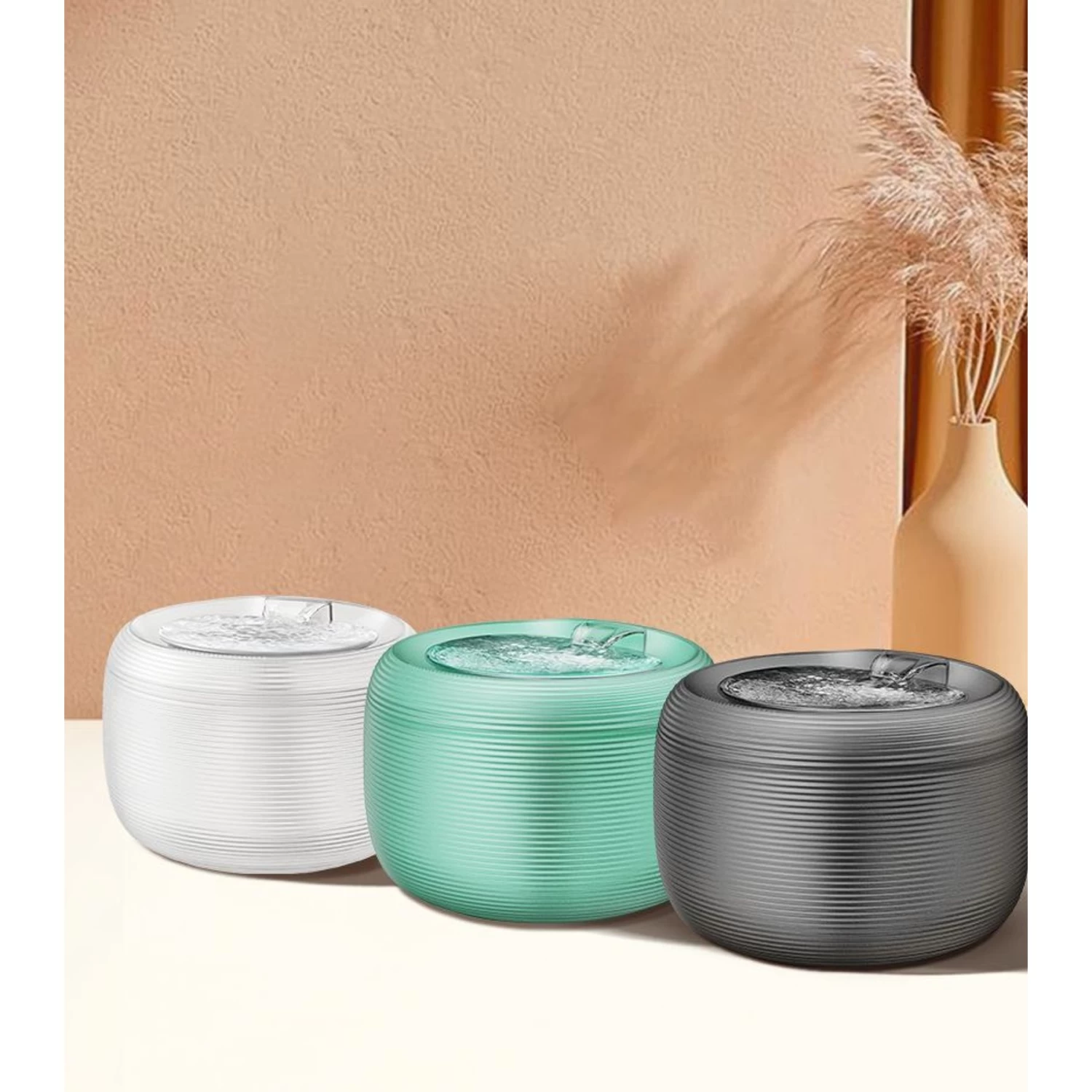 GroovyPets 2.5-L Translucent Pet Drinking Water Fountain Waterer For Cats & Dogs - Image 2