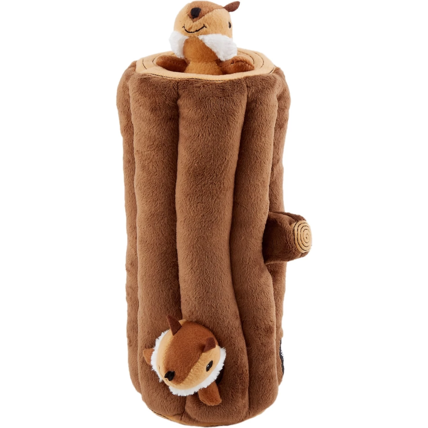ZippyPaws Burrow Squeaky Hide & Seek Plush Dog Toy, Log & Chipmunks - Image 5