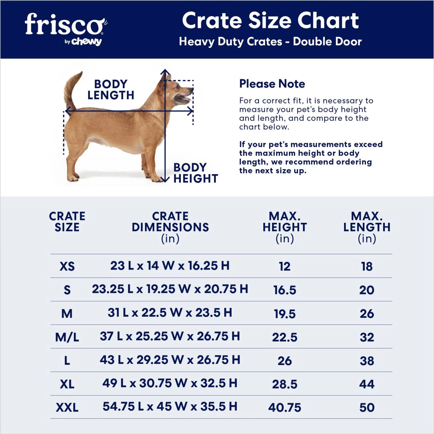 Frisco Heavy Duty Fold & Carry Double Door Collapsible Wire Dog Crate - Image 3