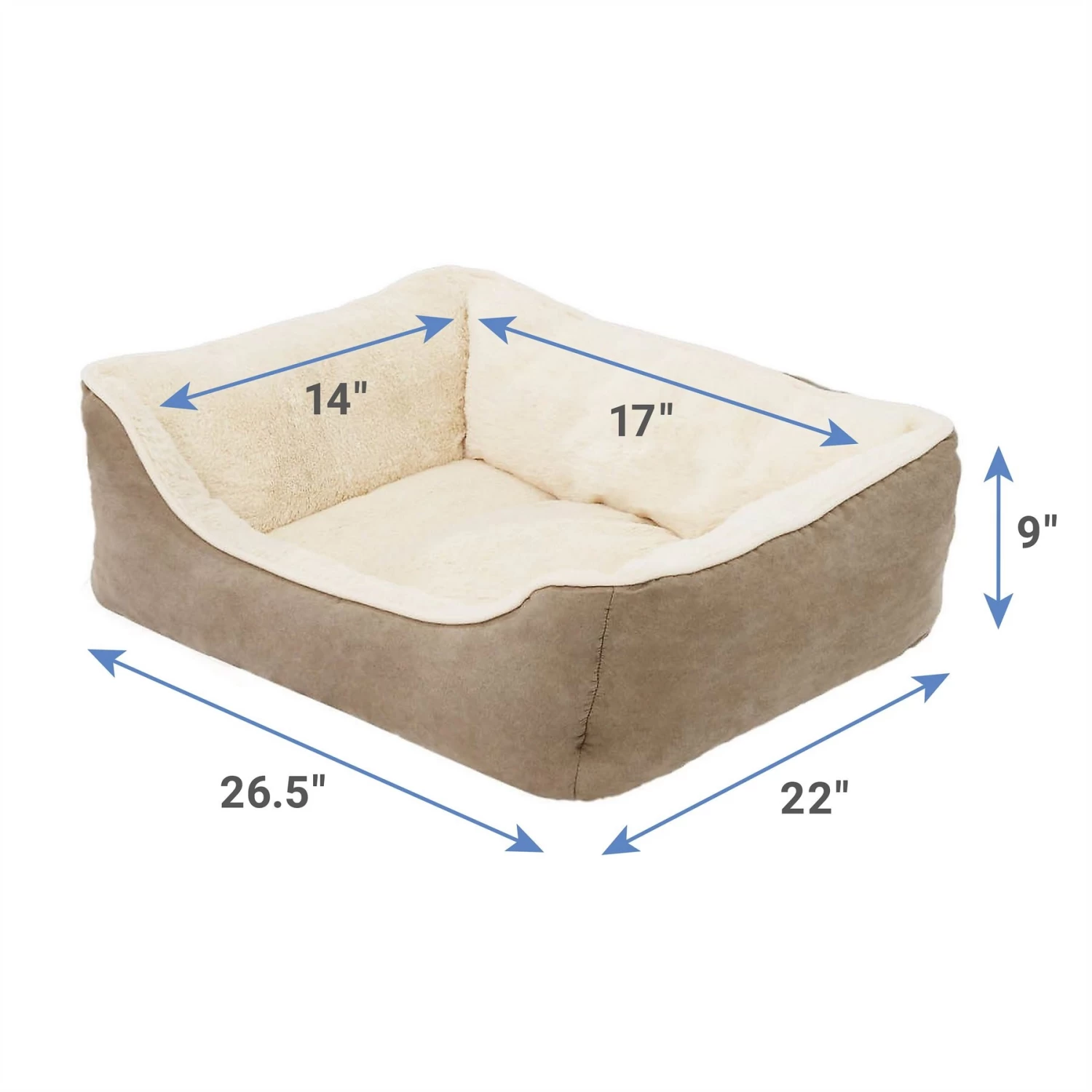 Frisco Rectangular Bolster Cat & Dog Bed - Image 2