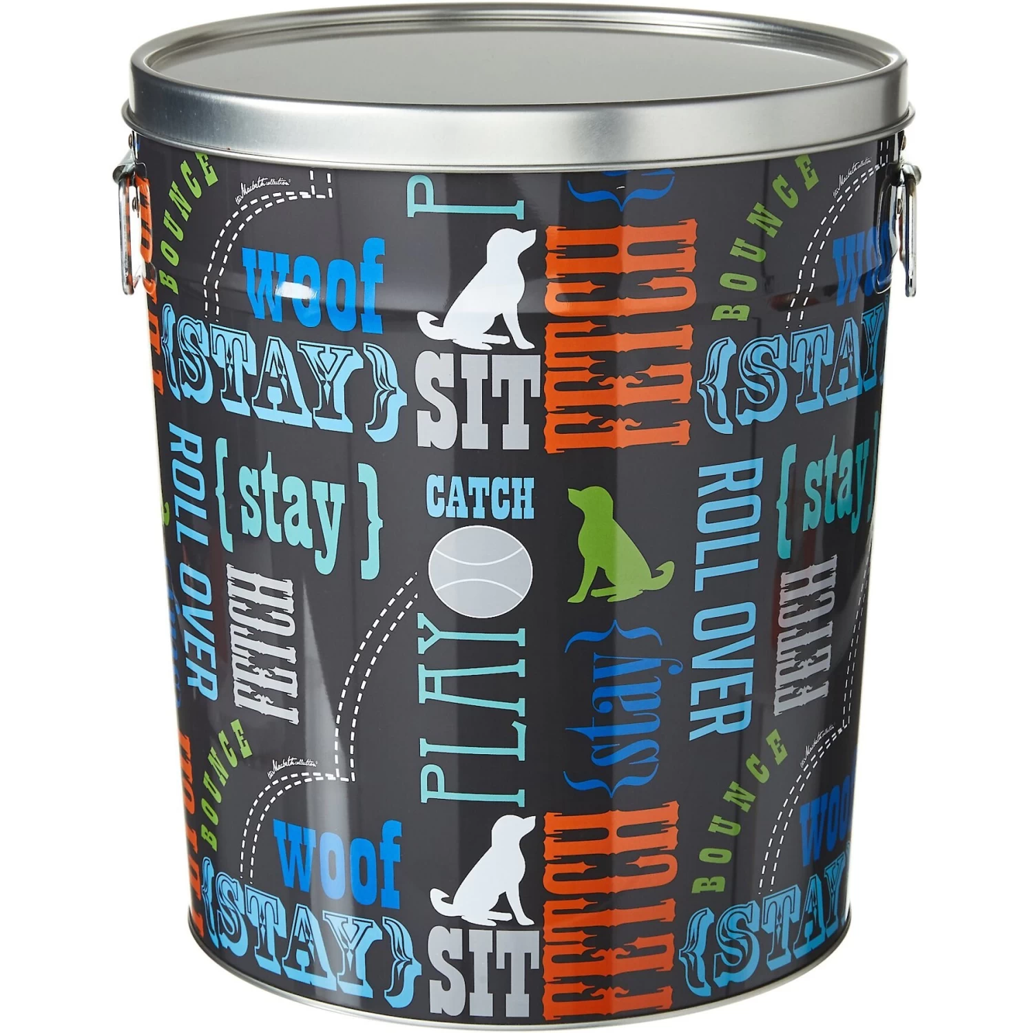 Paw Prints Pet Food Storage Bin, Word Design