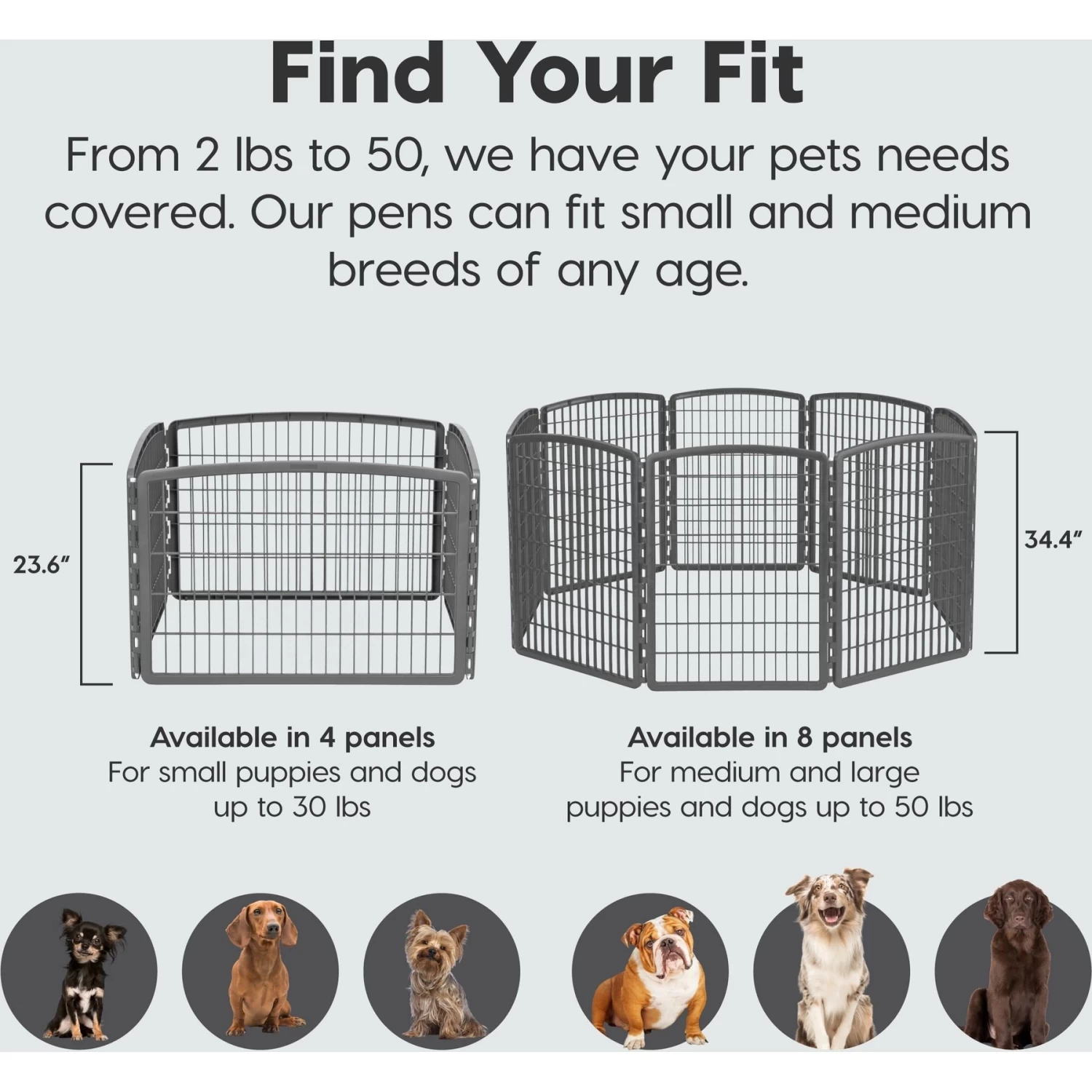 IRIS USA 4-Panel Dog Exercise Playpen, 24-in - Image 9