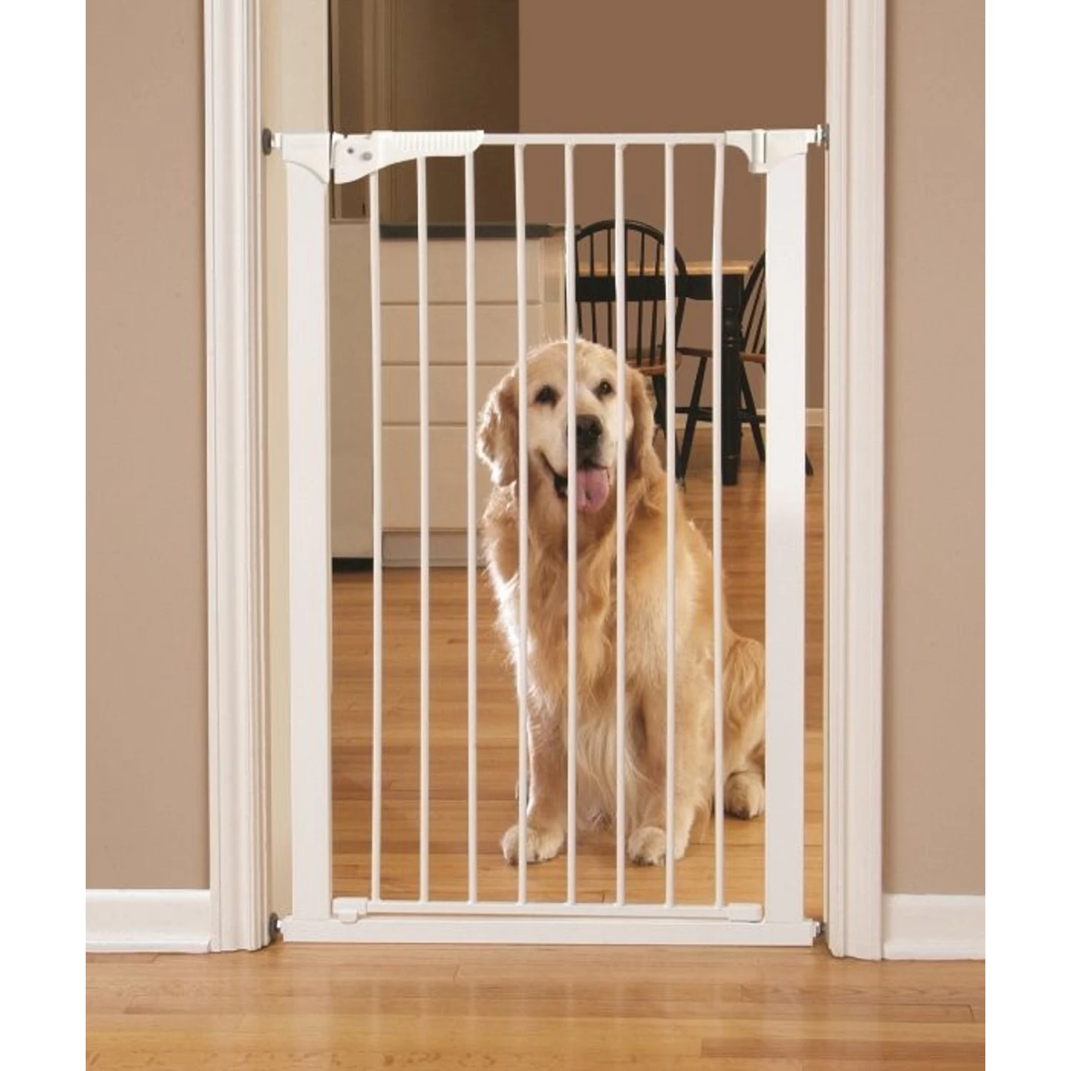 Command Pet Products 42" Tall Pressure Mounted Pet Gate, White
