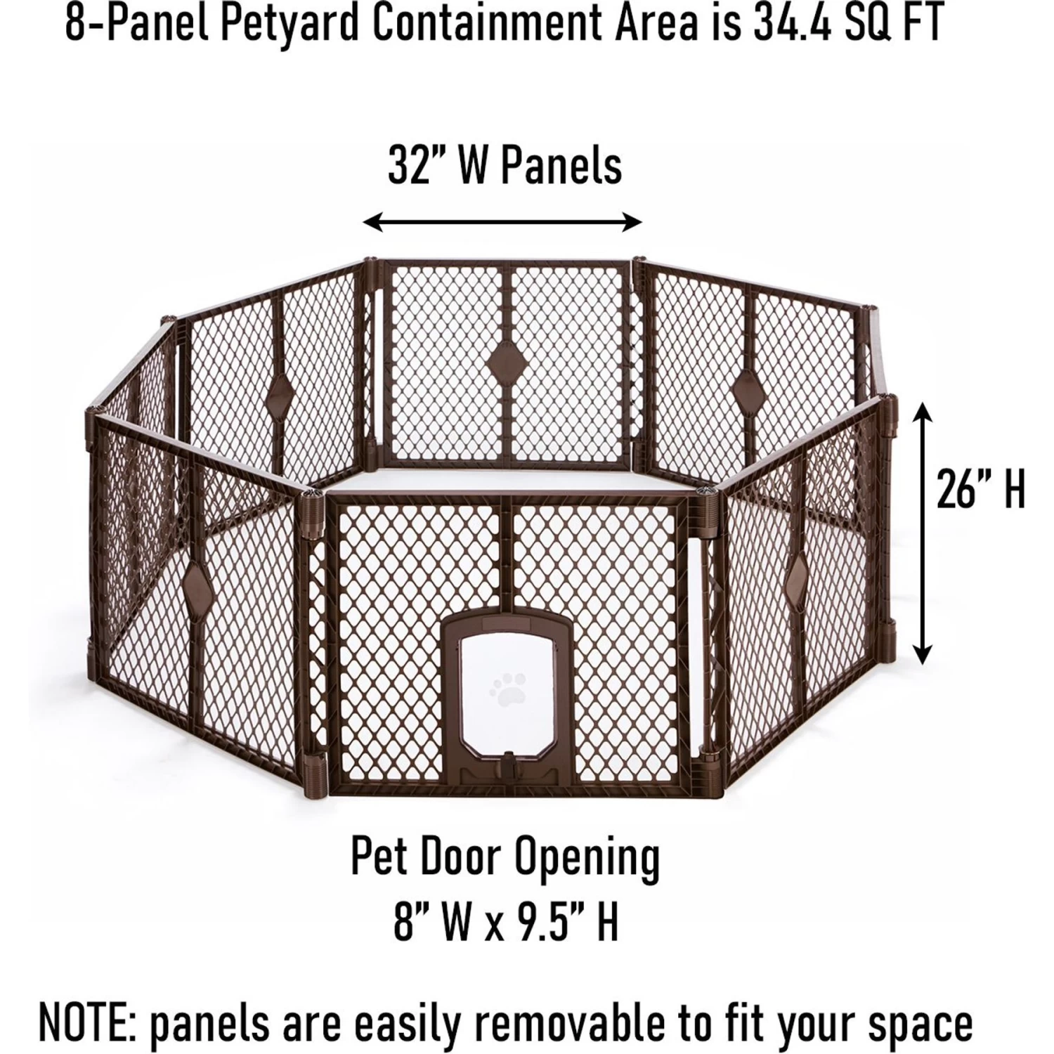 MyPet 8-Panel Petyard Passage Plastic Dog Pen - Image 7