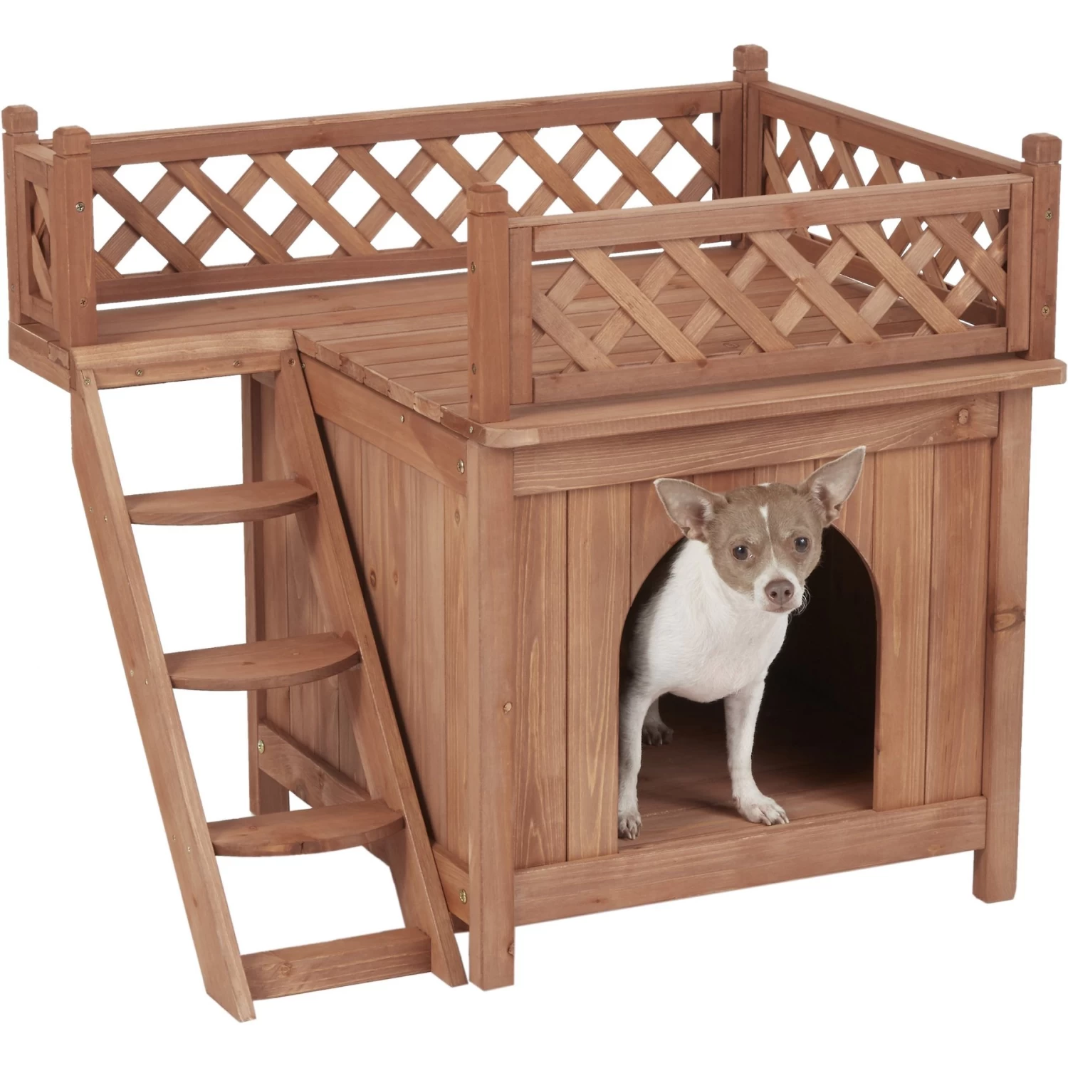 Merry Products Room With A View Wood Dog & Cat House - Image 3