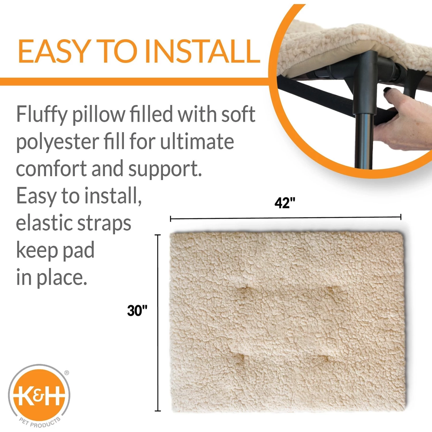 K&H Pet Products Original Cot Pad For Elevated Dog Bed - Image 2