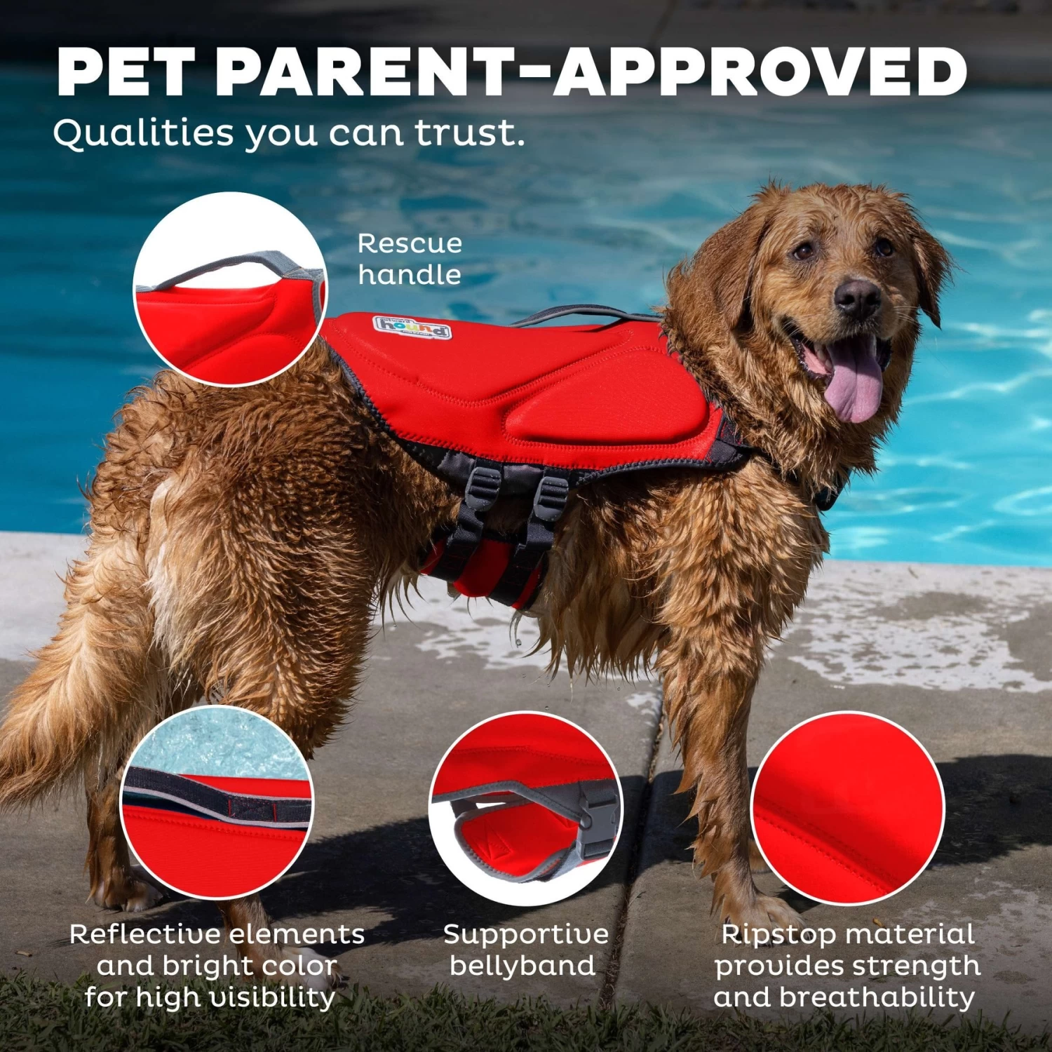 Outward Hound Neoprene Dawson Swimmer Dog Life Jacket - Image 5