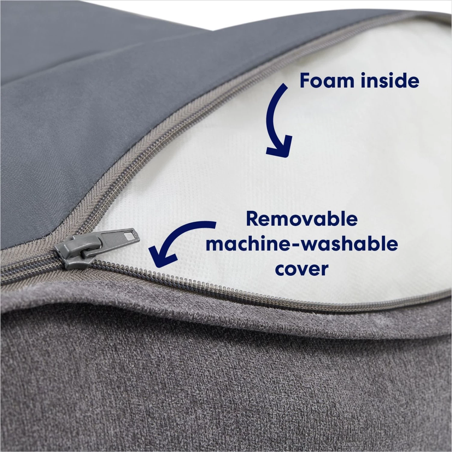 Frisco Plush Pillow Cat & Dog Bed W/ Removable Cover - Image 3