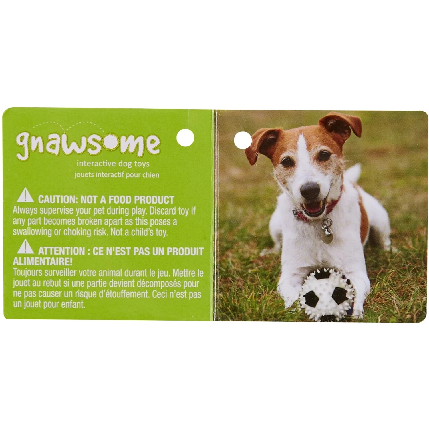 Gnawsome Squeaker Soccer Ball Dog Toy, Medium - Image 5