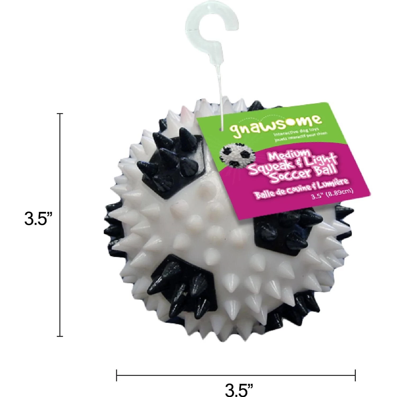 Gnawsome Squeaker Soccer Ball Dog Toy, Medium - Image 7