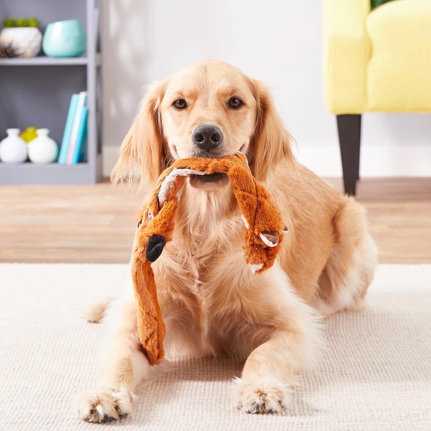 Ethical Pet Skinneeez Extreme Quilted Chimpmunk Stuffing-Free Squeaky Plush Dog Toy - Image 2