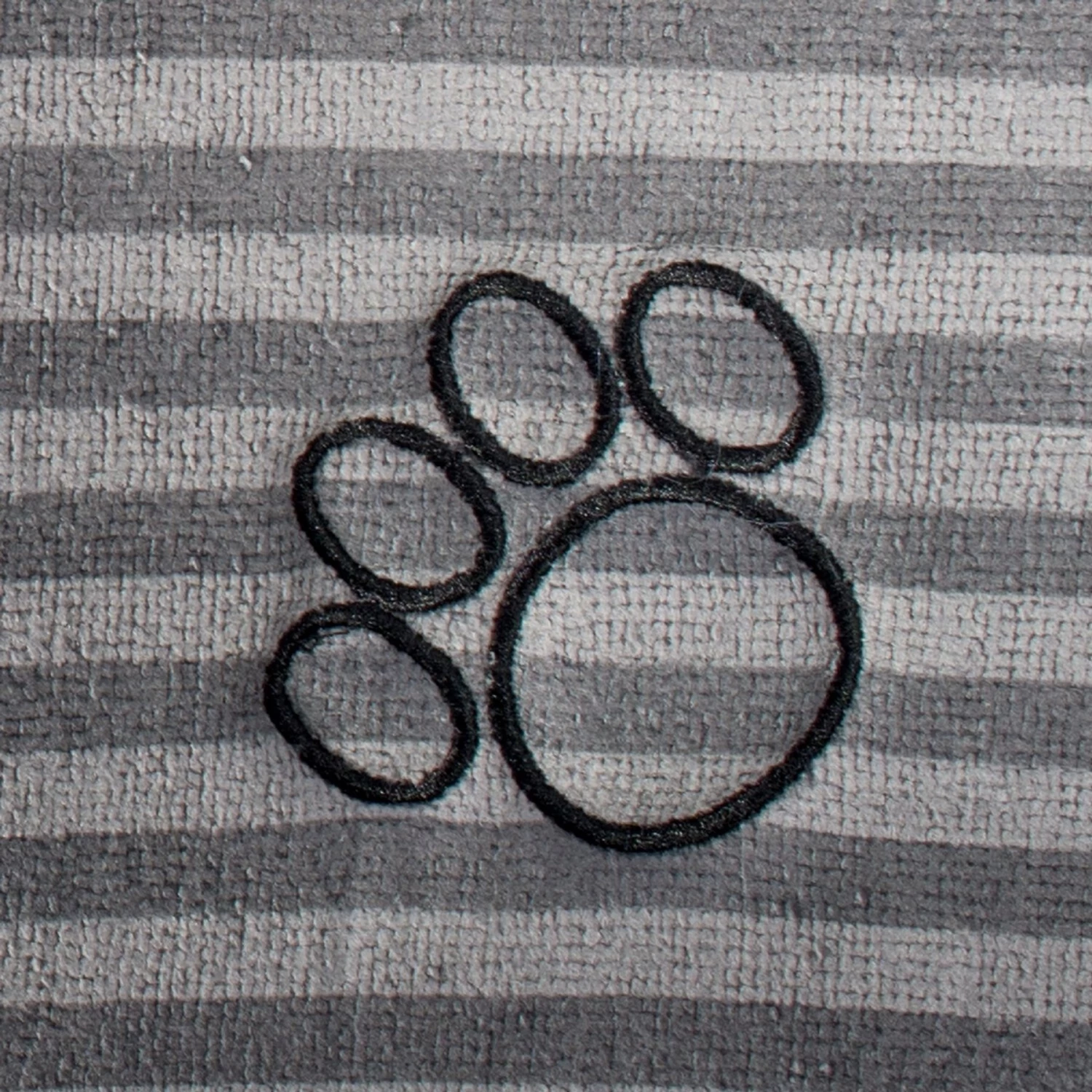 Bone Dry Stripe Embroidered Paw Print Dog & Cat Food Mat - Image 4