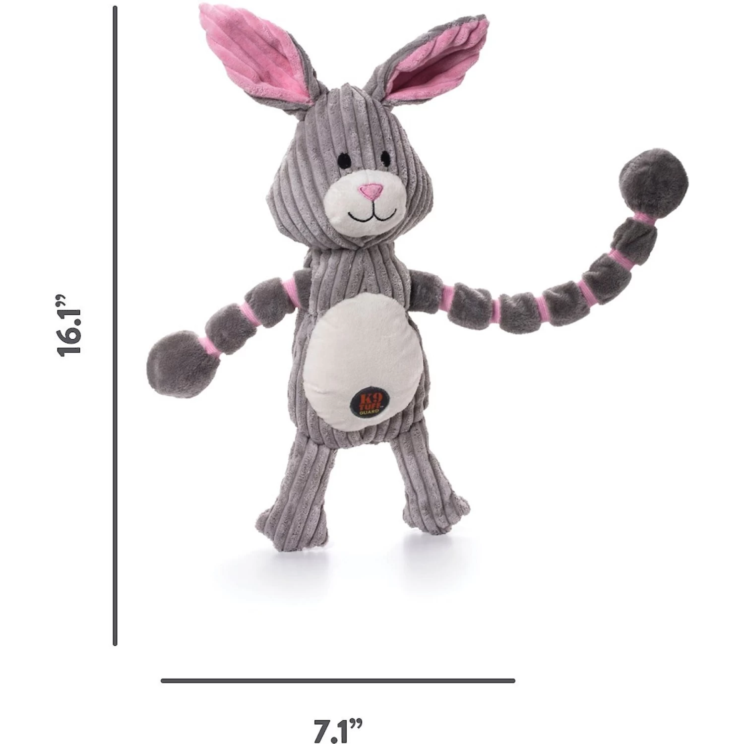 Charming Pet Thunda Tugga Bunny Squeaky Plush Dog Toy - Image 2