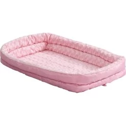 MidWest Quiet Time Fashion Plush Double Bolster Dog Crate Mat