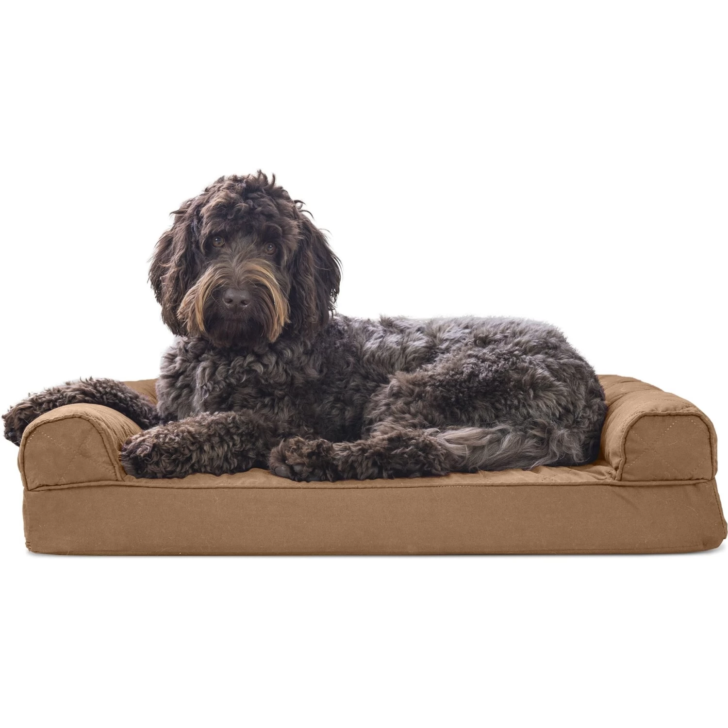 FurHaven Quilted Memory Top Bolster Cat & Dog Bed With Removable Cover - Image 4
