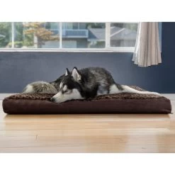 FurHaven Ultra Plush Deluxe Cooling Gel Pillow Dog Bed With Removable Cover