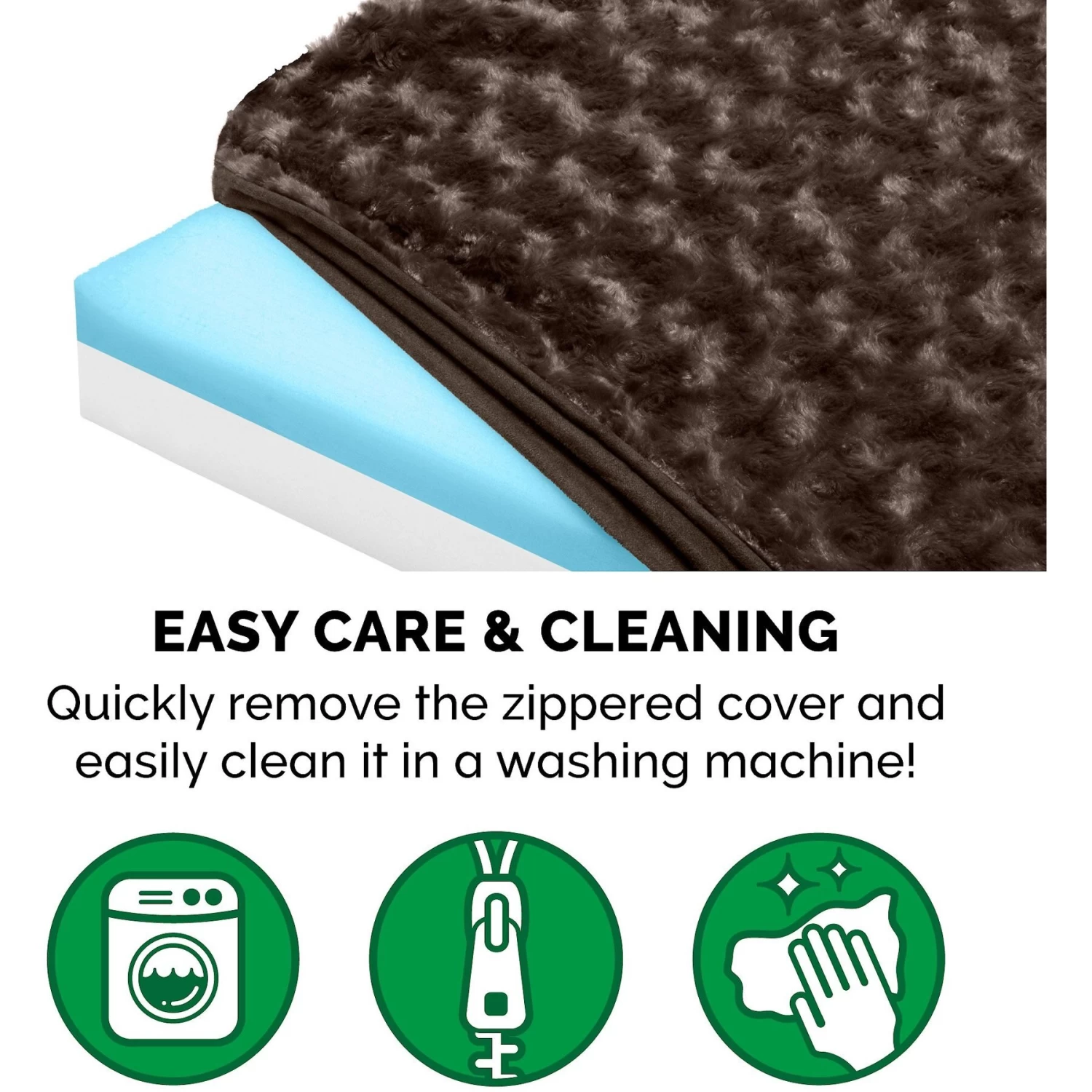 FurHaven Ultra Plush Deluxe Cooling Gel Pillow Dog Bed With Removable Cover - Image 8