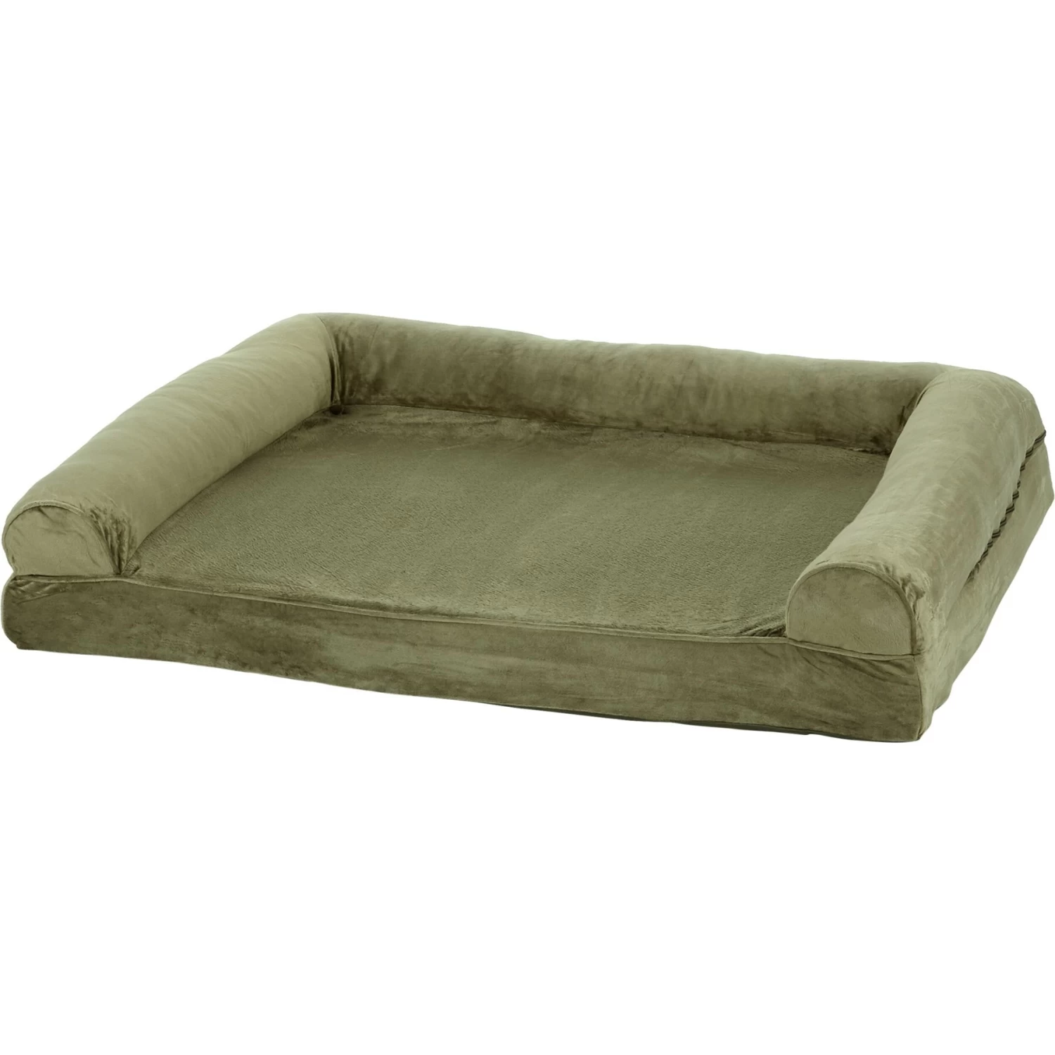 FurHaven Faux Fur Cooling Gel Bolster Cat & Dog Bed With Removable Cover - Image 3