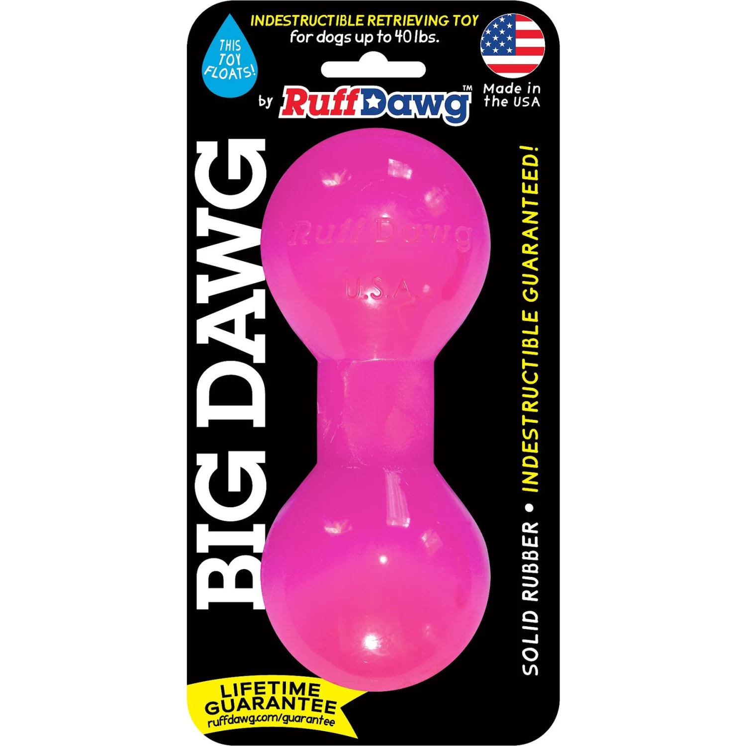 Ruff Dawg Indestructible Big Dawg Barbell Tough Dog Chew Toy