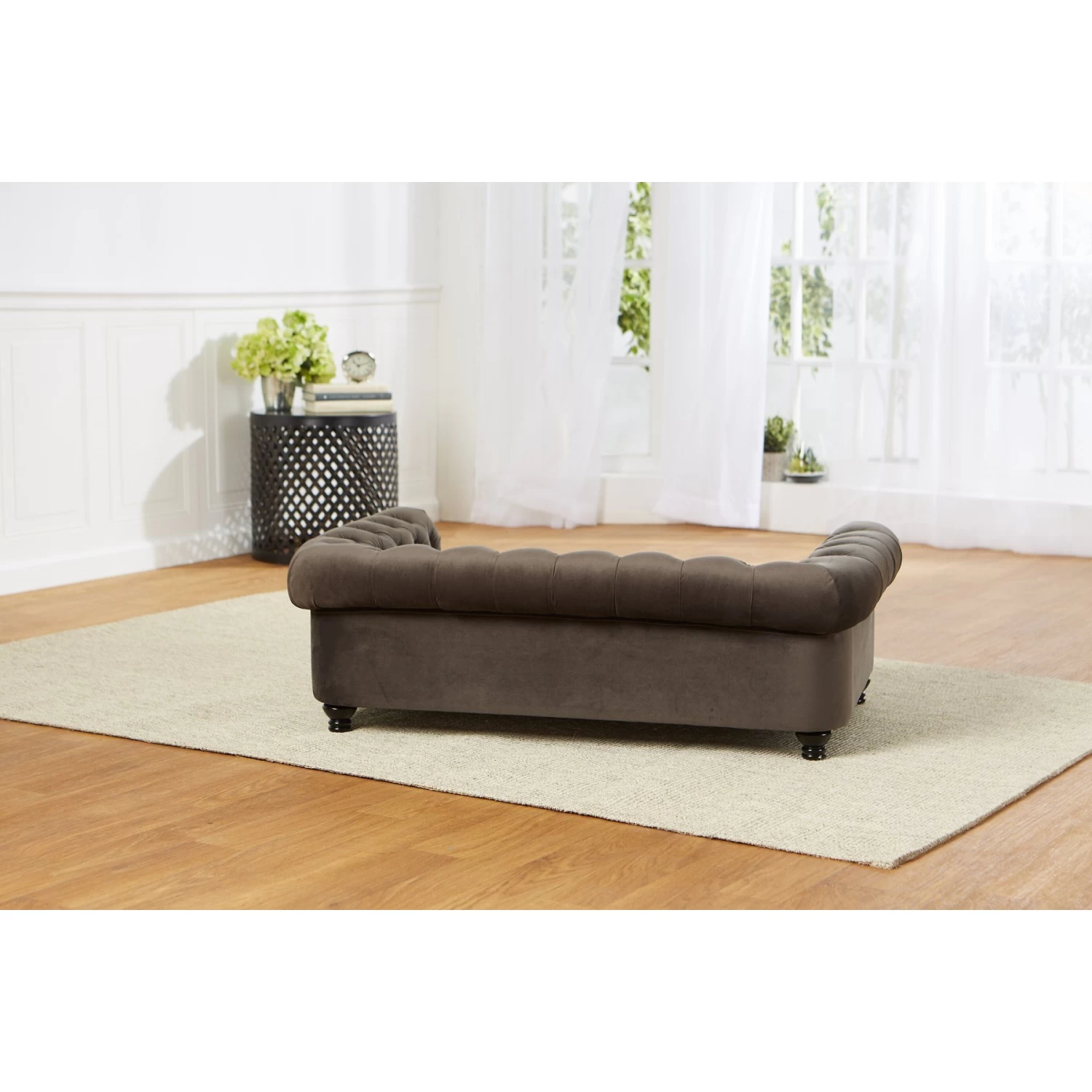 Enchanted Home Pet Wentworth Sofa Dog Bed With Removable Cover, Large, Charcoal Grey - Image 4