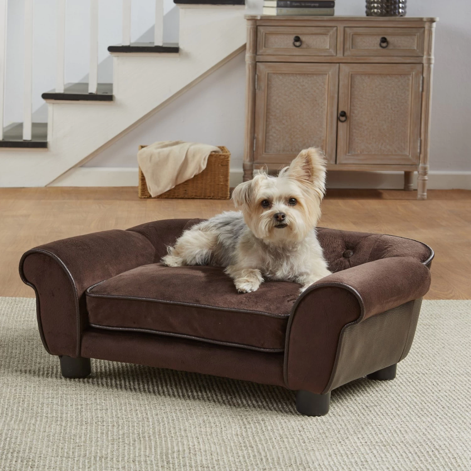 Enchanted Home Pet Cleo Sofa Cat & Dog Bed With Removable Cover, Small