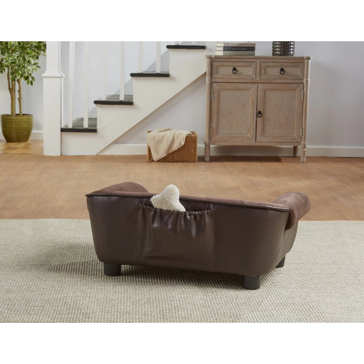 Enchanted Home Pet Cleo Sofa Cat & Dog Bed With Removable Cover, Small - Image 4