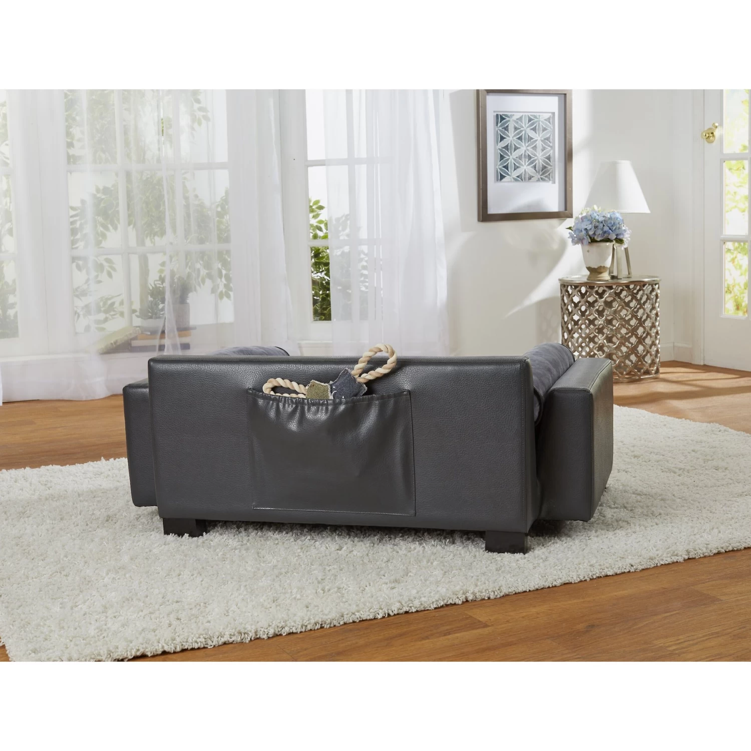 Enchanted Home Pet Skylar Sofa Dog Bed With Removable Cover, Large - Image 4