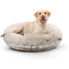 Bessie + Barnie Signature Short Shag Luxury Extra Plush Faux Fur Bagel Dog & Cat Bed