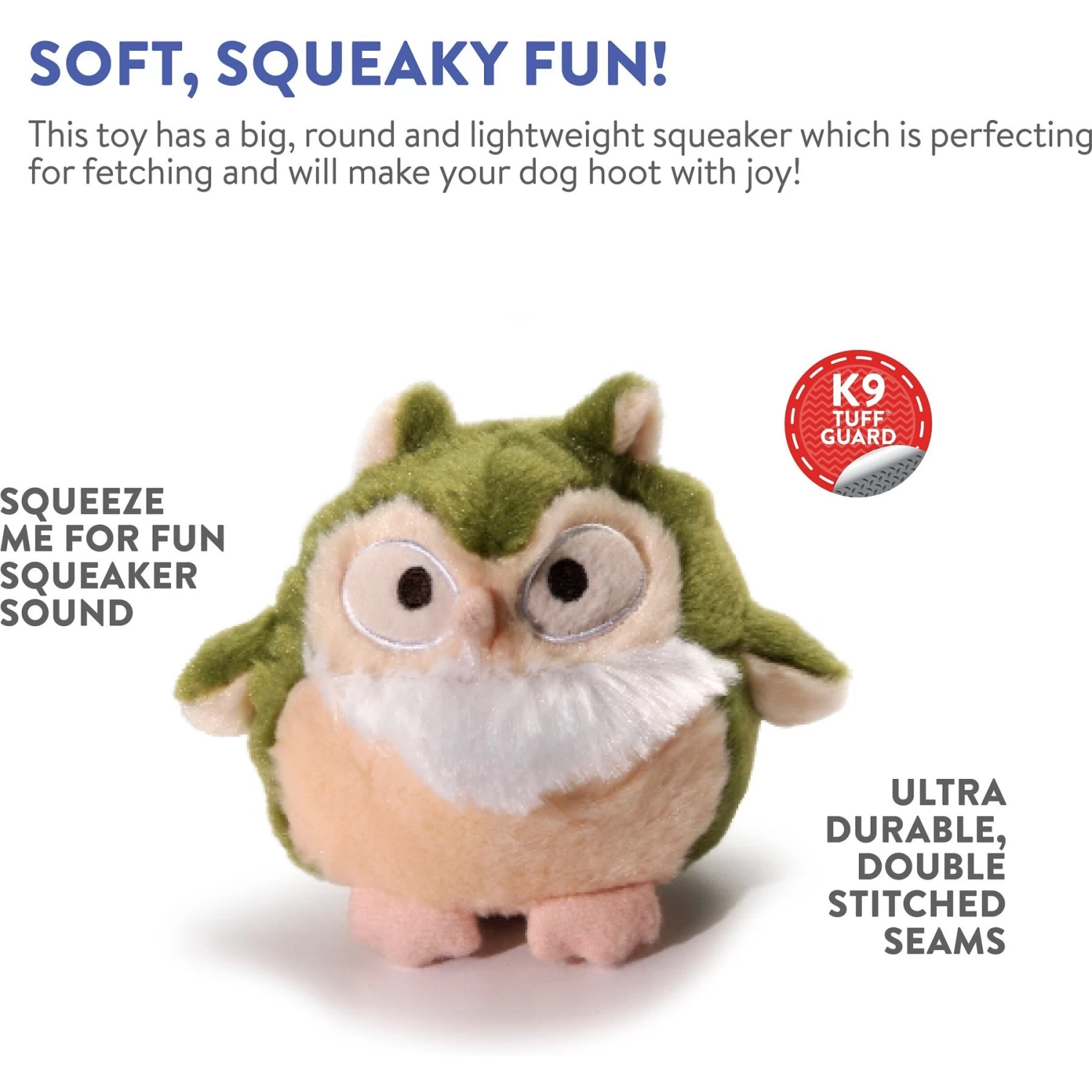 Charming Pet Howling Hoots Squeaky Plush Dog Toy - Image 6