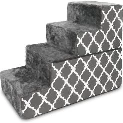 Best Pet Supplies Lattice Print Foldable Foam Cat & Dog Stairs