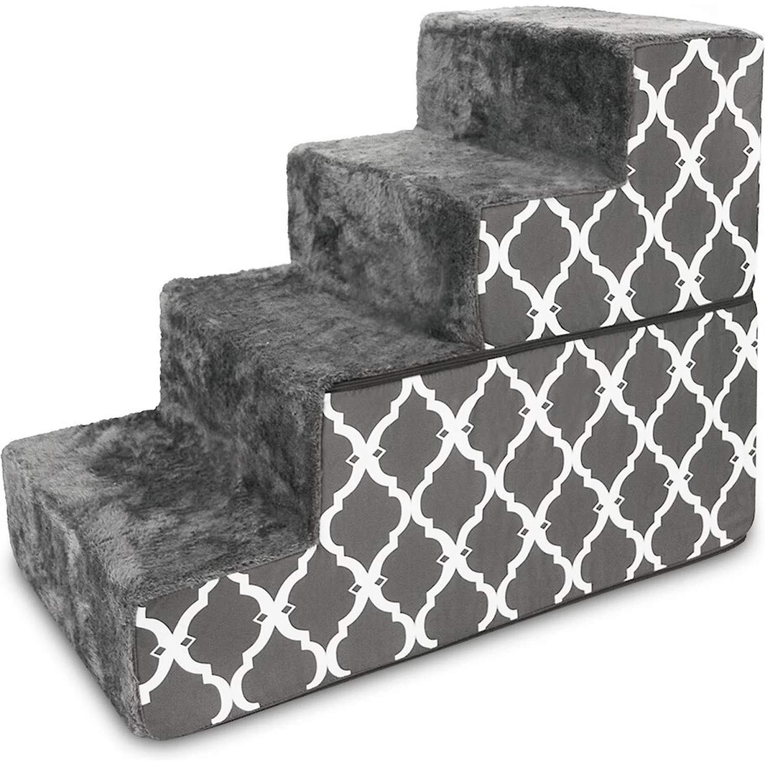 Best Pet Supplies Lattice Print Foldable Foam Cat & Dog Stairs