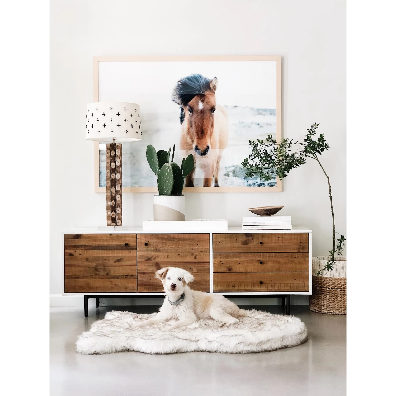 PawBrands PupRug Faux Fur Curve Orthopedic Pillow Dog Bed With Removable Cover, White - Image 6