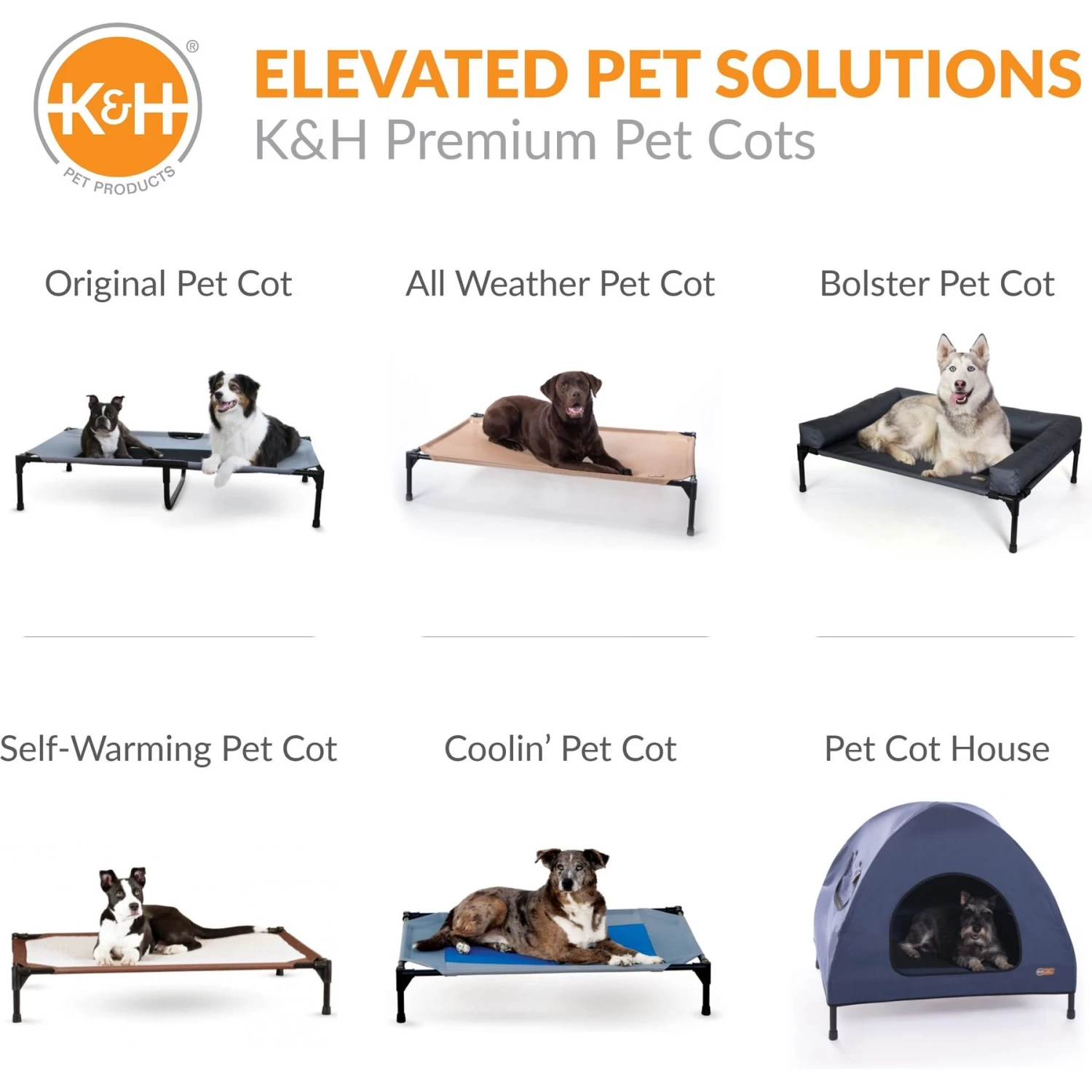 K&H Pet Products Original Indoor/Outdoor Covered Elevated Dog Bed, Navy Blue - Image 7