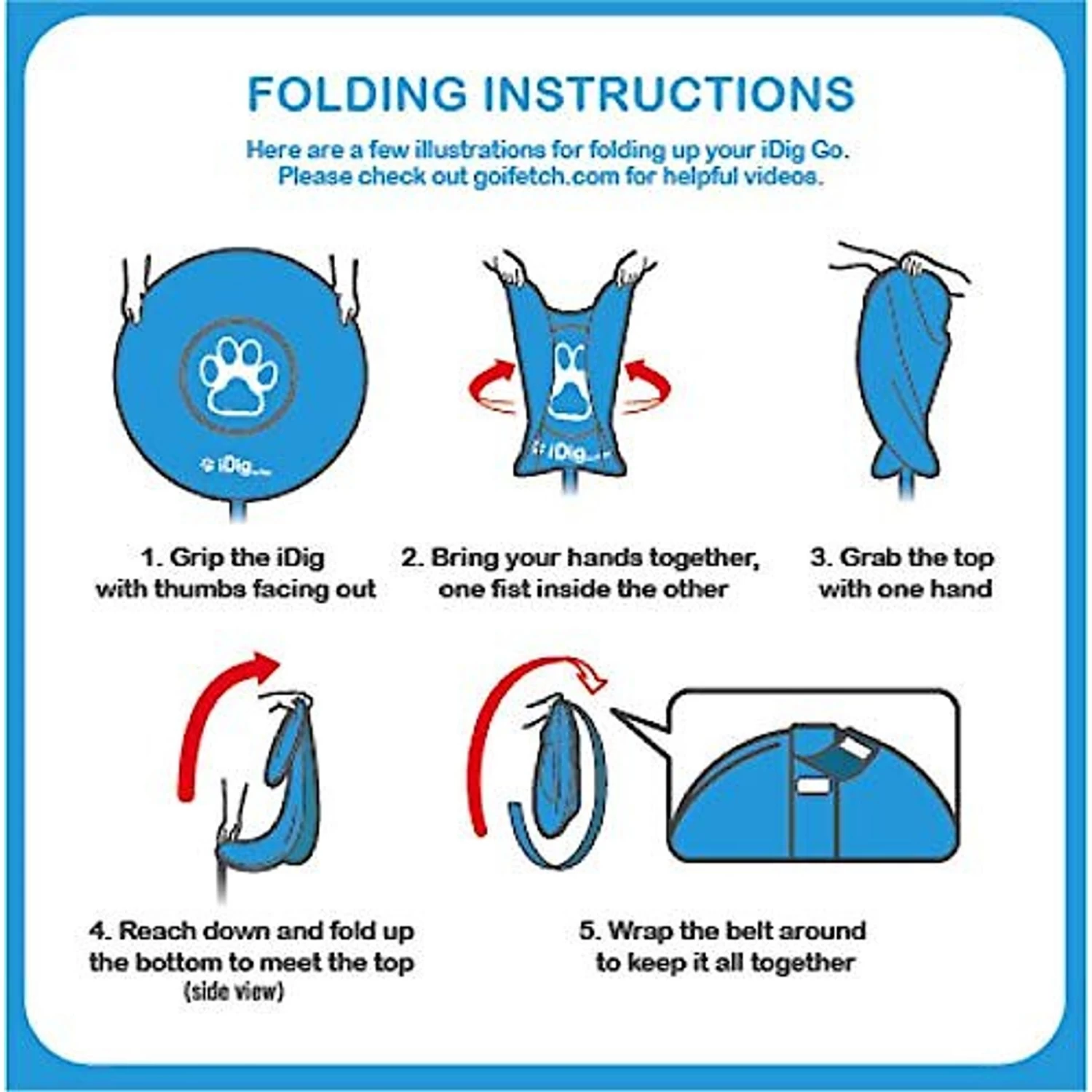 IFetch IDig Go Dog Toy, Blue - Image 5