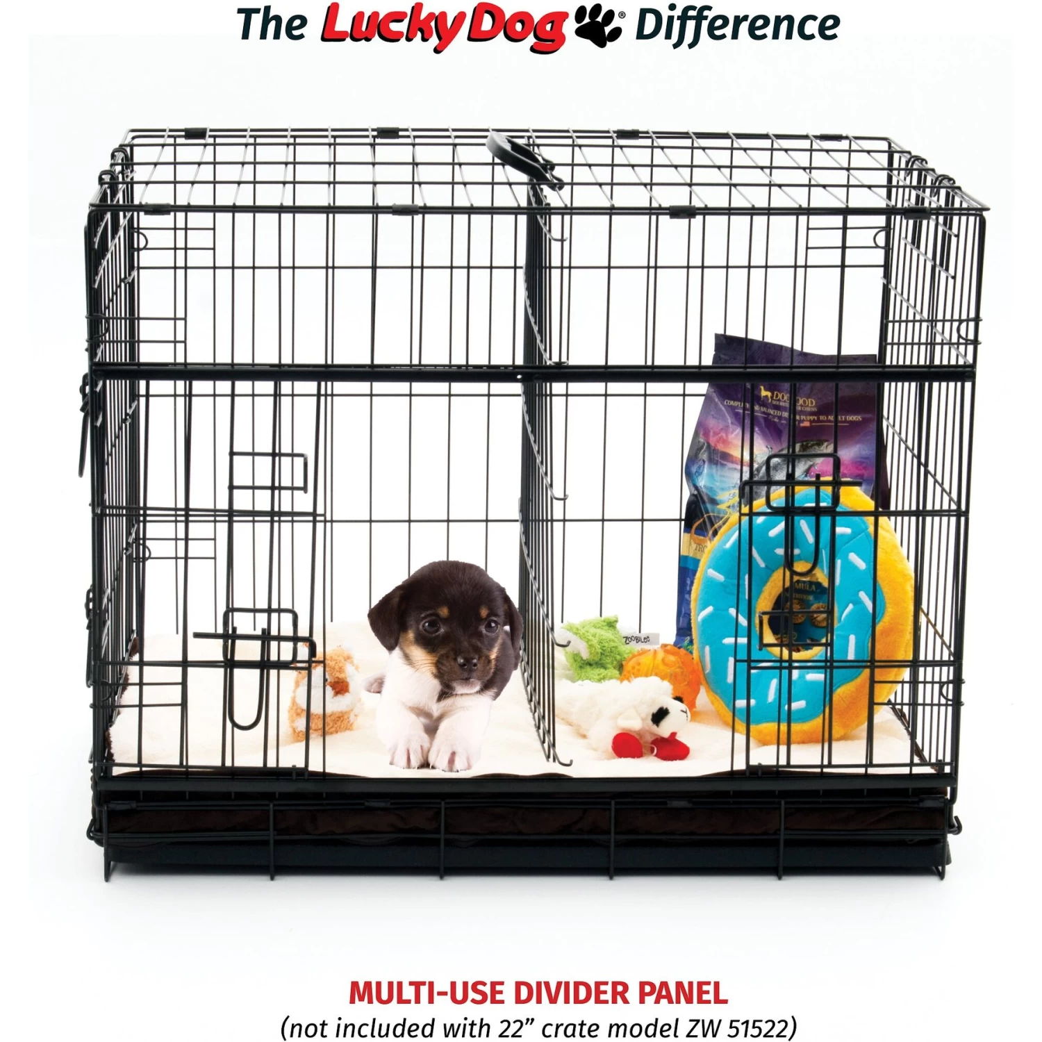 Lucky Dog Sliding Double Door Wire Dog Crate - Image 9
