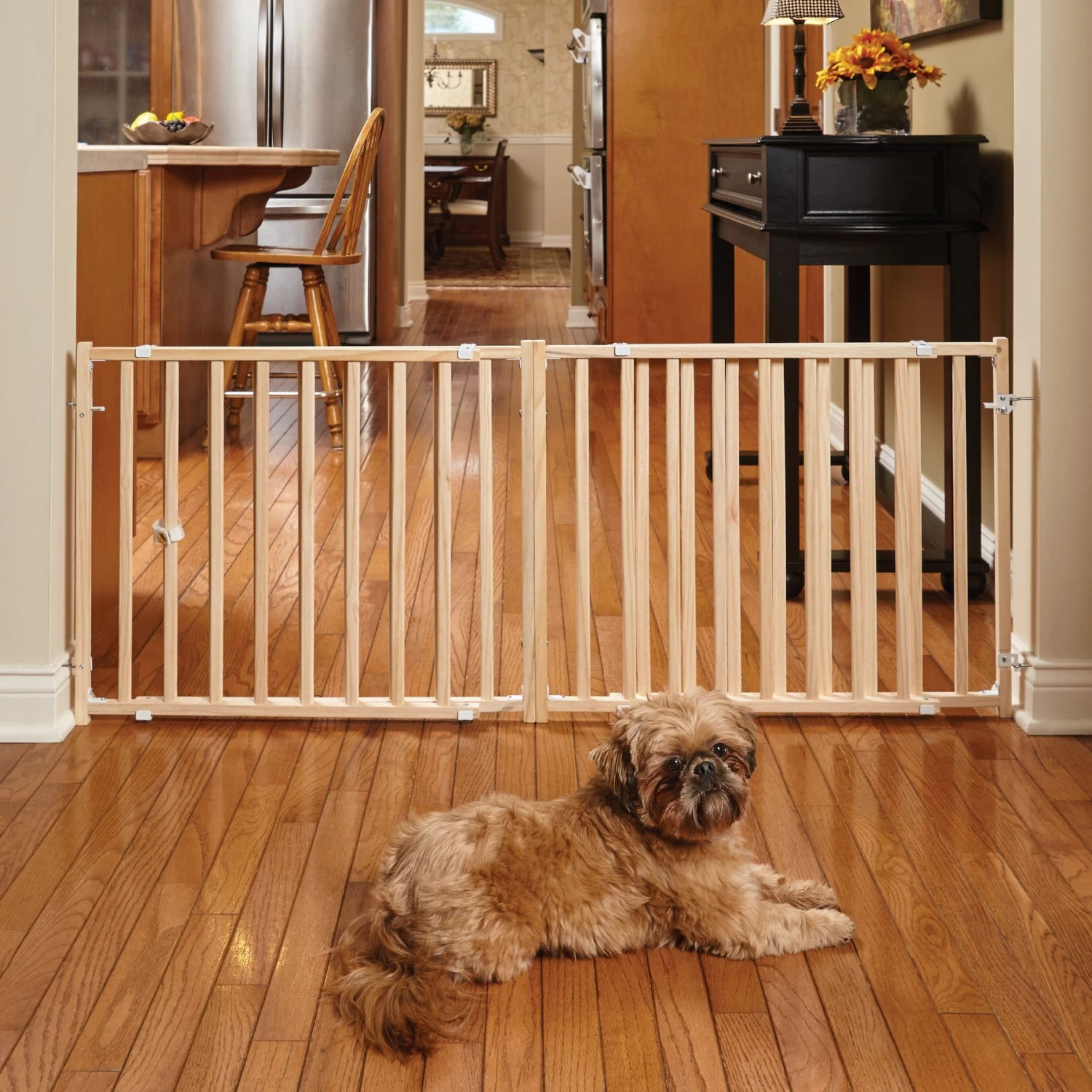 MidWest Extra-Wide Wood Dog Gate - Image 2