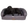 3 Dog Pet Supply EZ Wash Softshell Personalized Orthopedic Bolster Dog Bed With Removable Cover