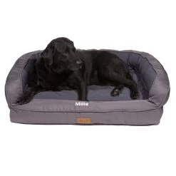 3 Dog Pet Supply EZ Wash Softshell Personalized Orthopedic Bolster Dog Bed With Removable Cover