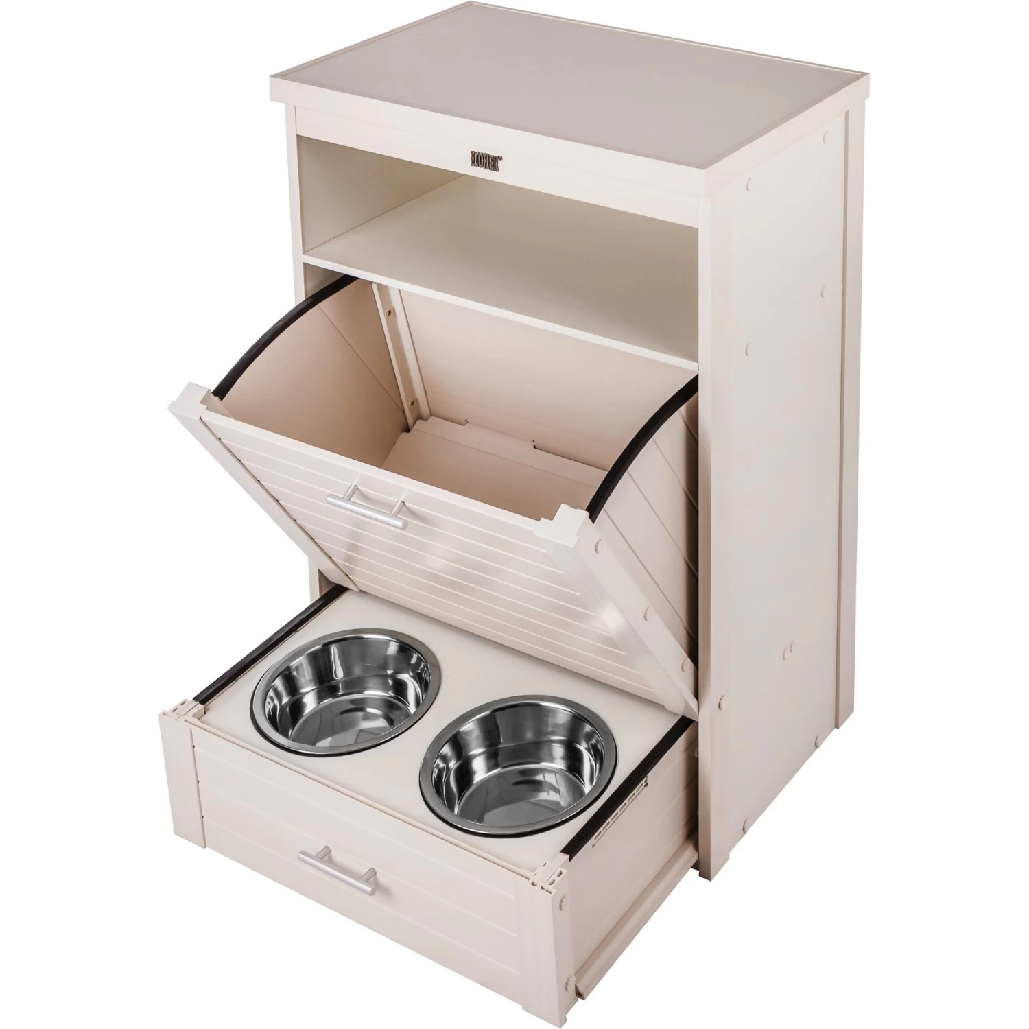 New Age Pet Dog Food Pantry W/ Double Bowl - Image 6
