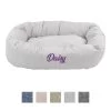Majestic Pet Palette Heathered Personalized Bagel Cat & Dog Bed