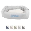 Majestic Pet Palette Heathered Sherpa Personalized Bagel Cat & Dog Bed