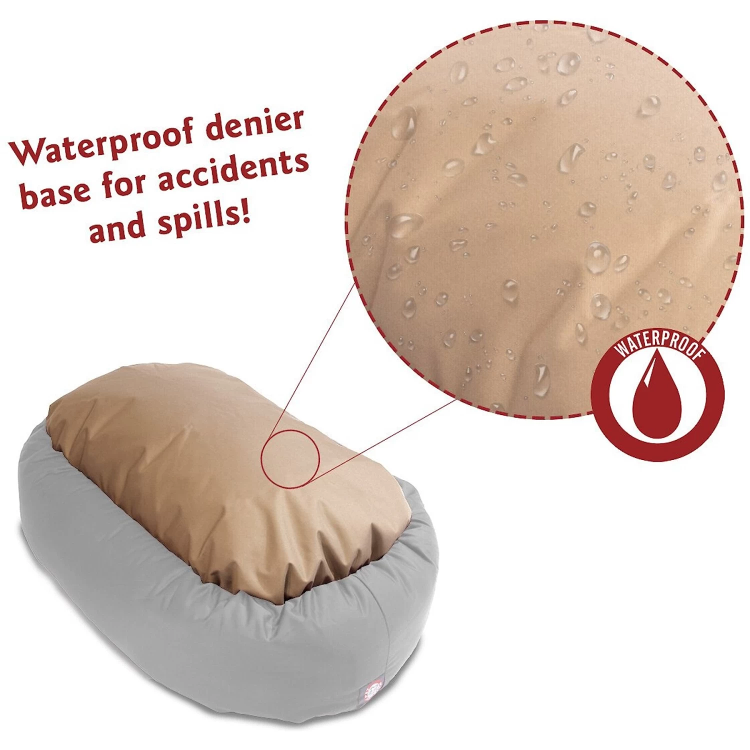 Majestic Pet Palette Heathered Sherpa Personalized Bagel Cat & Dog Bed - Image 3