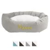 Majestic Pet Velvet Sherpa Personalized Bagel Cat & Dog Bed