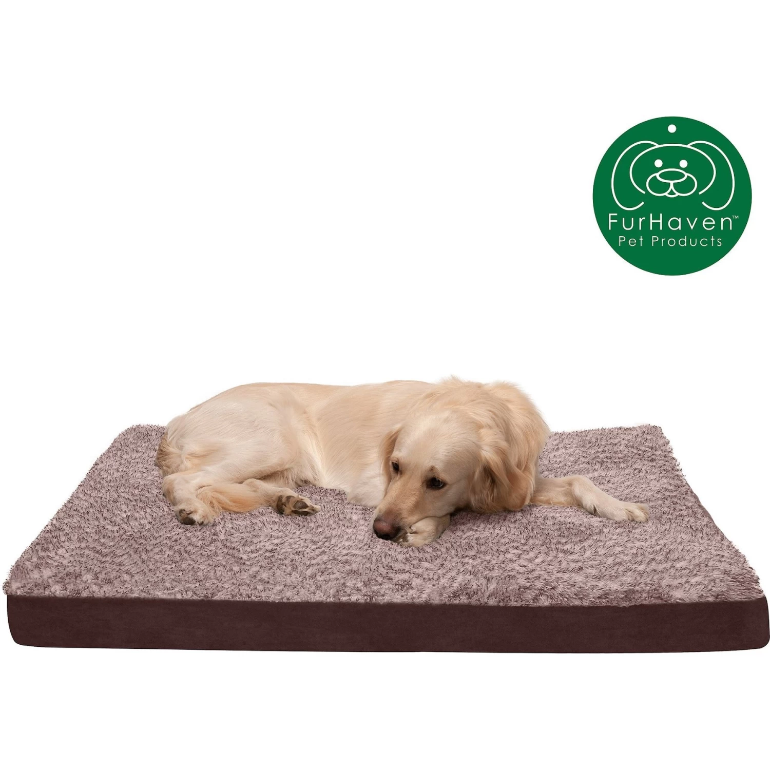 FurHaven Faux Fur & Suede Deluxe Cooling Gel Dog & Cat Mattress - Image 4