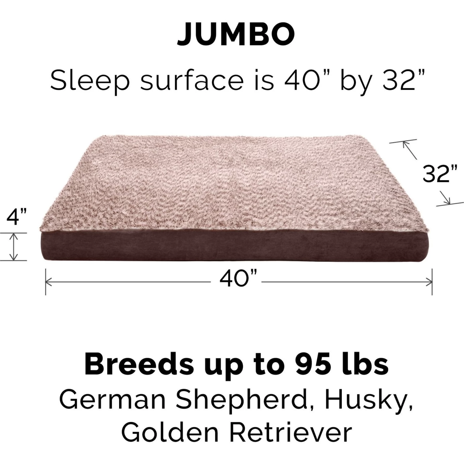 FurHaven Faux Fur & Suede Deluxe Cooling Gel Dog & Cat Mattress - Image 5