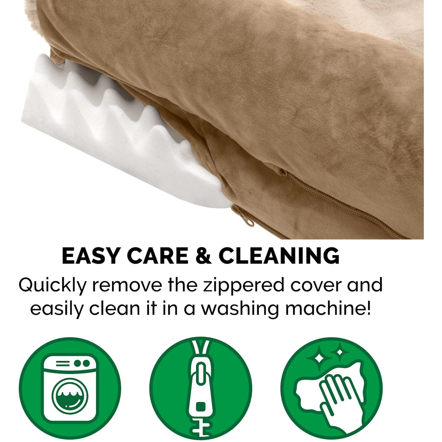 FurHaven Wave Fur & Velvet Orthopedic Deluxe Chaise Dog & Cat Bed - Image 8