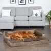 FurHaven Plush & Velvet Memory Foam Comfy Couch Dog & Cat Bed