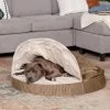FurHaven Wave Fur & Velvet Orthopedic Snuggery Dog & Cat Bed