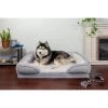 FurHaven Velvet Waves Perfect Comfort Memory Foam Bolster Cat & Dog Bed With Removable Cover