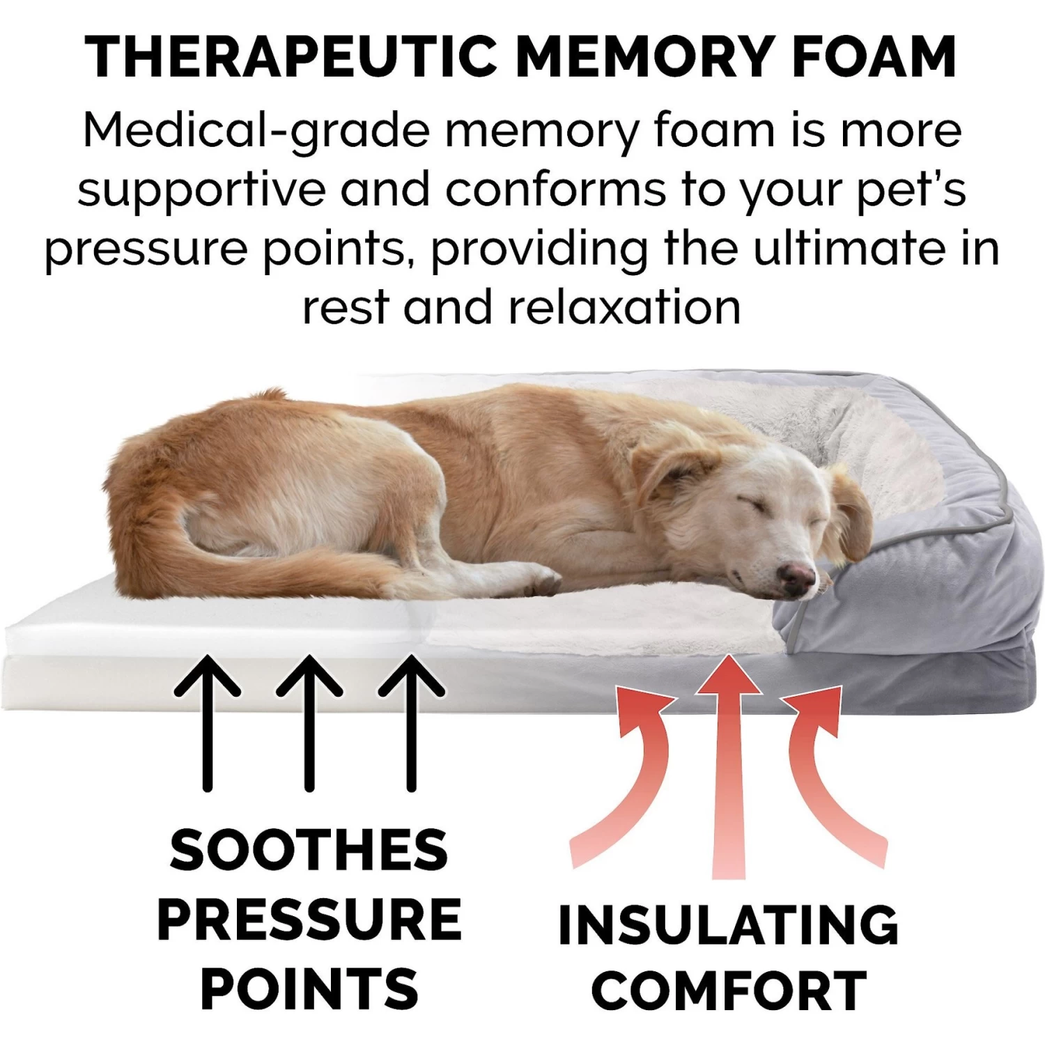 FurHaven Velvet Waves Perfect Comfort Memory Foam Bolster Cat & Dog Bed With Removable Cover - Image 7